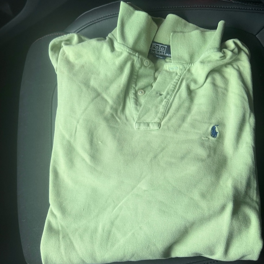 Polo by Ralph Lauren Men's Light Green Polo Shirt